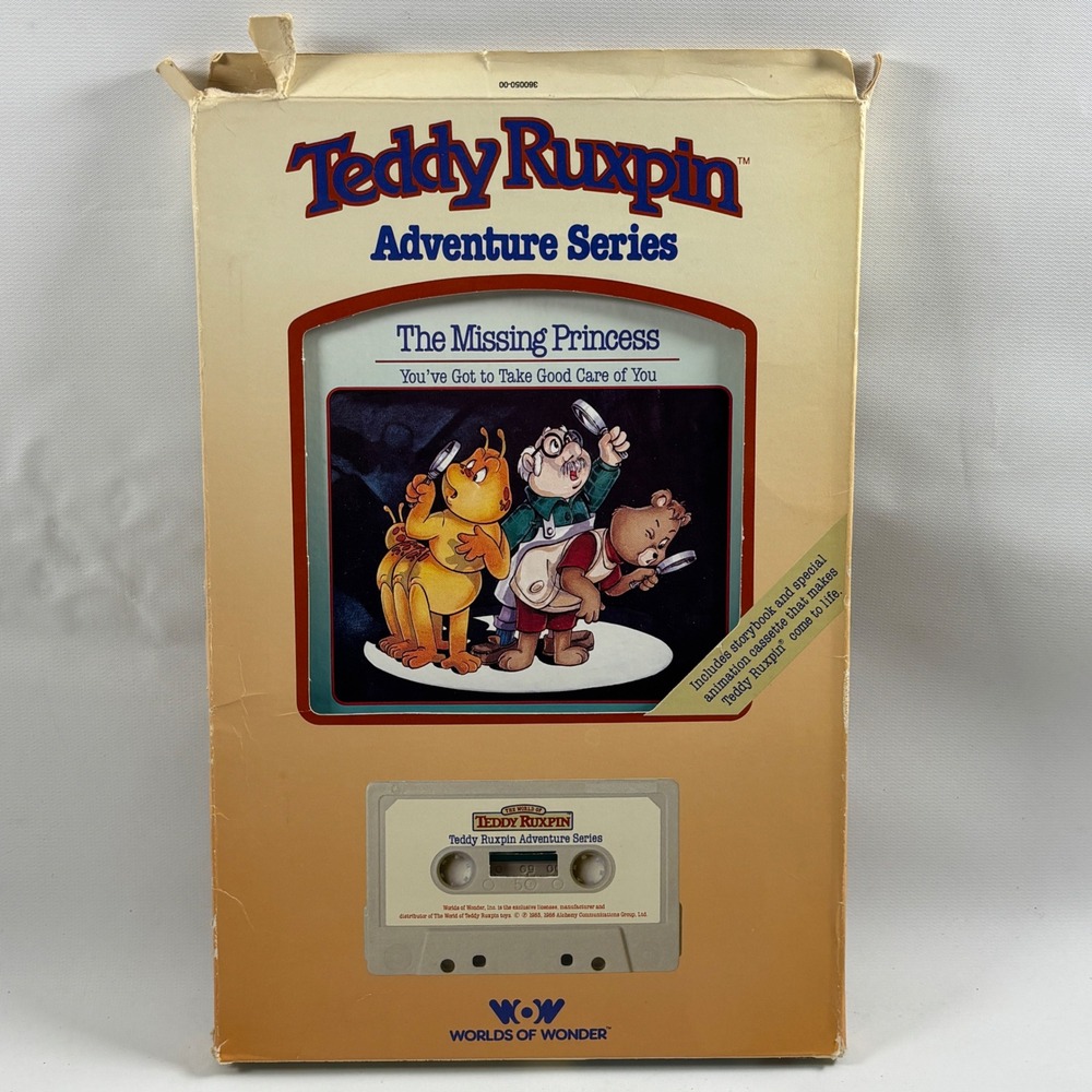 Vintage Teddy Ruxpin The Missing Princess Book & Cassette Worlds of Wonder 1985
